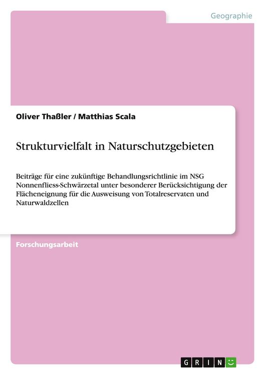 Produktbild: Strukturvielfalt in Naturschutzgebieten