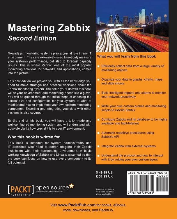 Produktbild: Mastering Zabbix - Second Edition