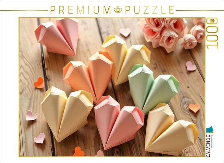 Produktbild: CALVENDO Puzzle Liebe in Origami | 1000 Teile Lege-Gr&ouml;&szlig;e 64x48cm Foto-Puzzle f&uuml;r gl&uuml;ckliche Stunden