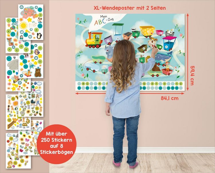 Produktbild: Schulstart-Sticker-Poster Buchstaben & Zahlen