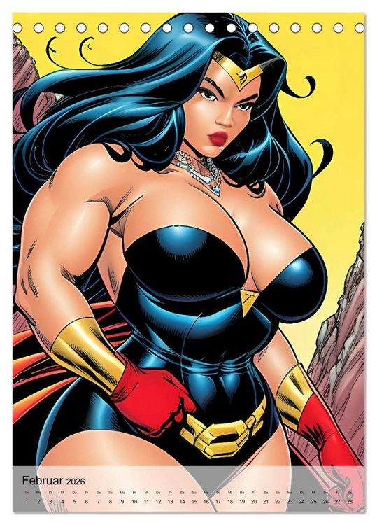 Produktbild: Super Sexy Superfrauen (Tischkalender 2026 DIN A5 hoch), CALVENDO Monatskalender