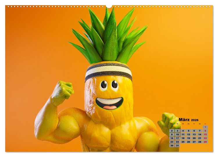Produktbild: Vegane Power - Kalender f&uuml;r Veganer, Vegetarier und alle Pflanzenfans (hochwertiger Premium Wandkalender 2026 DIN A2 quer), Kunstdruck in Hochglanz