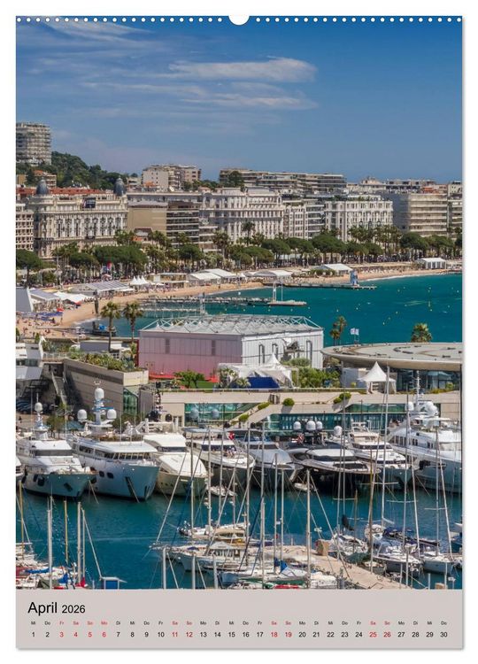 Produktbild: C&Ocirc;TE D&rsquo;AZUR Cannes, Monaco und Nizza (hochwertiger Premium Wandkalender 2026 DIN A2 hoch), Kunstdruck in Hochglanz