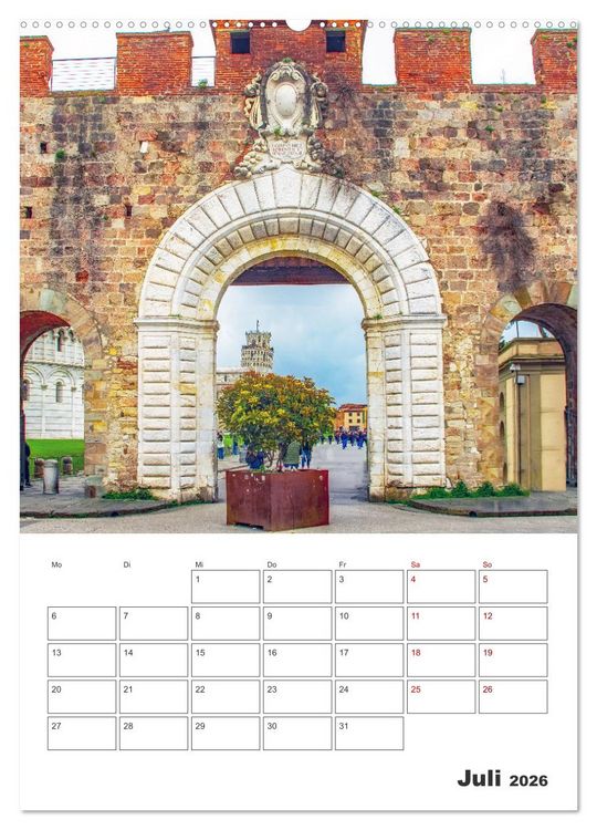Produktbild: Pisa - Reiseplaner (hochwertiger Premium Wandkalender 2026 DIN A2 hoch), Kunstdruck in Hochglanz
