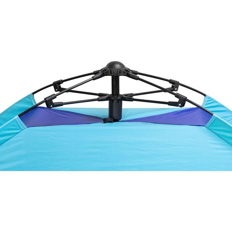Produktbild: Idena Automatik Strandzelt UV40+ mit Tragetasche blau/t&uuml;rkis 190x100x110cm