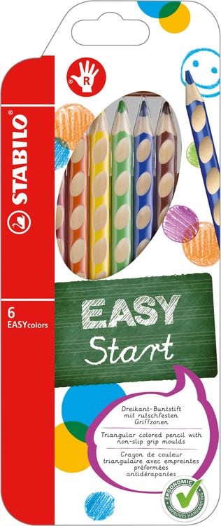 Produktbild: STABILO Ergonomischer Buntstift für Rechtshänder - EASYcolors - 6er Pack - mit 6 verschiedenen Farben