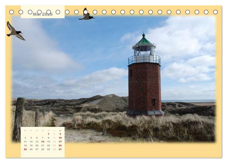 Produktbild: Leuchtt&uuml;rme Schleswig-Holsteins (Tischkalender 2026 DIN A5 quer), CALVENDO Monatskalender