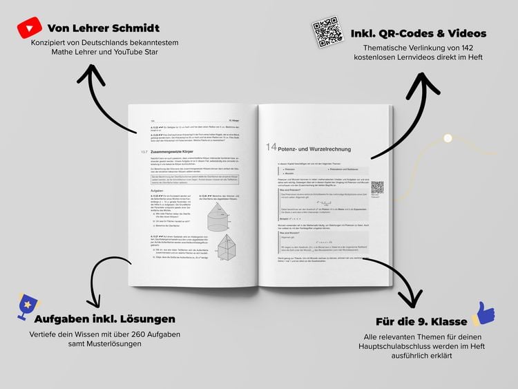 Produktbild: Mathe 9. Klasse Hauptschulabschluss