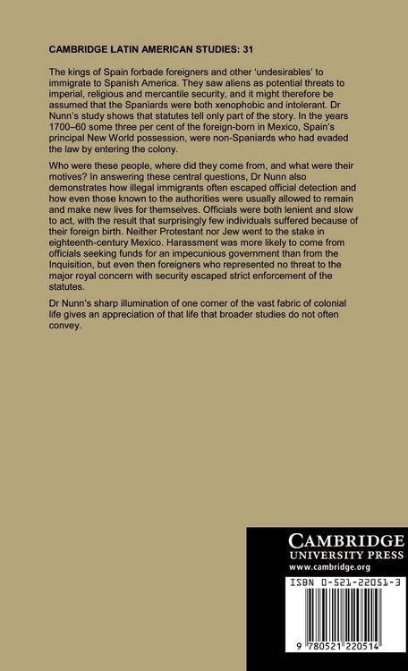 Produktbild: Foreign Immigrants in Early Bourbon Mexico, 1700 1760