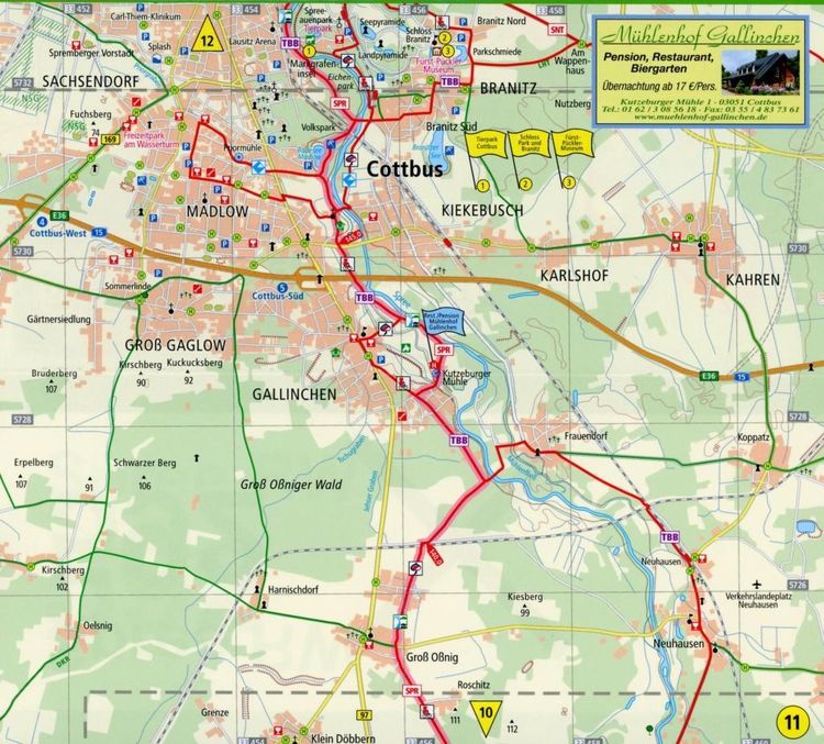 Produktbild: Radwanderkarte Spreeradweg 1 : 50 000