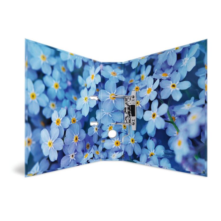 Produktbild: HERMA Motivordner Blue Flowers DIN A4 R&uuml;ckenbreite 7cm