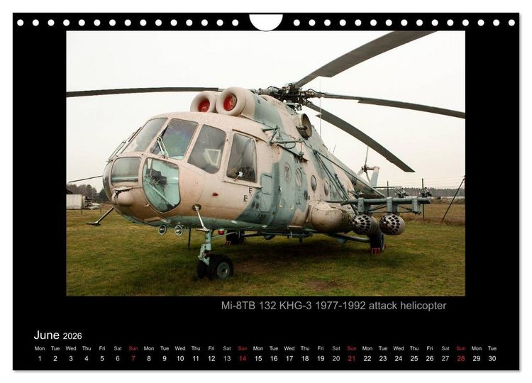 Produktbild: Airplanes and Helicopters of NVA 1957 - 1991 (Wall Calendar 2026 DIN A4 landscape), CALVENDO 12 Month Wall Calendar