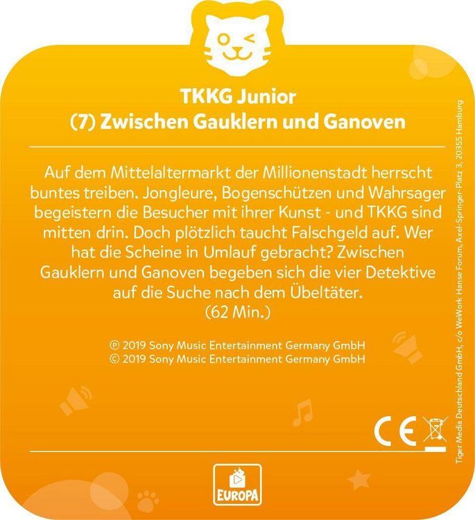 Produktbild: tigercard - TKKG Junior - Folge 7: Zwischen Gauklern