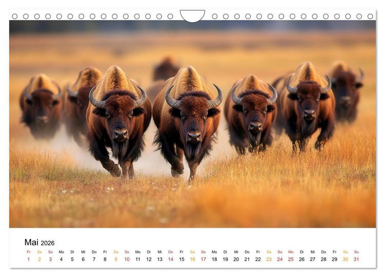 Produktbild: B&uuml;ffel - Ikonen der Wildnis (Wandkalender 2026 DIN A4 quer), CALVENDO Monatskalender