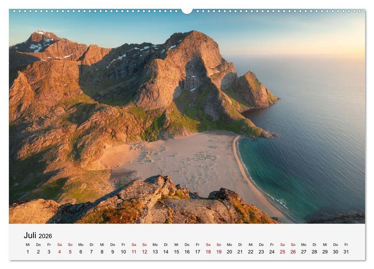 Produktbild: Farben der Lofoten - Jahreszeiten jenseits des Polarkreises (hochwertiger Premium Wandkalender 2026 DIN A2 quer), Kunstdruck in Hochglanz