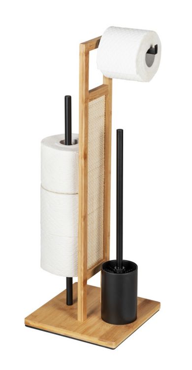 Produktbild: Stand WC-Garnitur Mod. Rivalta Allegre, aus Rattan und Bambus