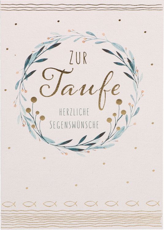 Produktbild: Gru&szlig;karte zur Taufe - Herzliche Segensw&uuml;nsche