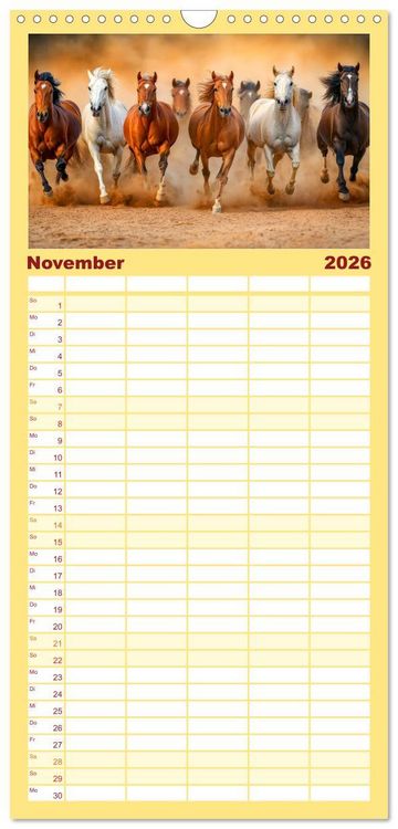 Produktbild: Familienplaner 2026 - Westernwelt mit 5 Spalten (Wandkalender, 21 x 45 cm) CALVENDO