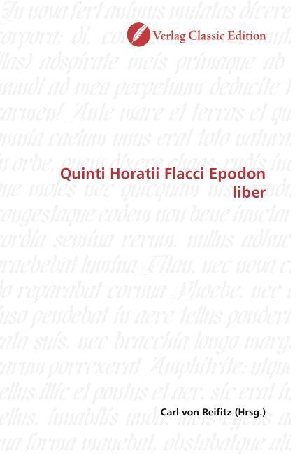 Produktbild: Quinti Horatii Flacci Epodon liber