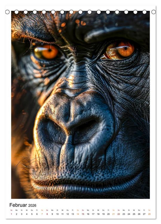 Produktbild: Afrikas Tierwelt - imposante K&ouml;pfe (Tischkalender 2026 DIN A5 hoch), CALVENDO Monatskalender