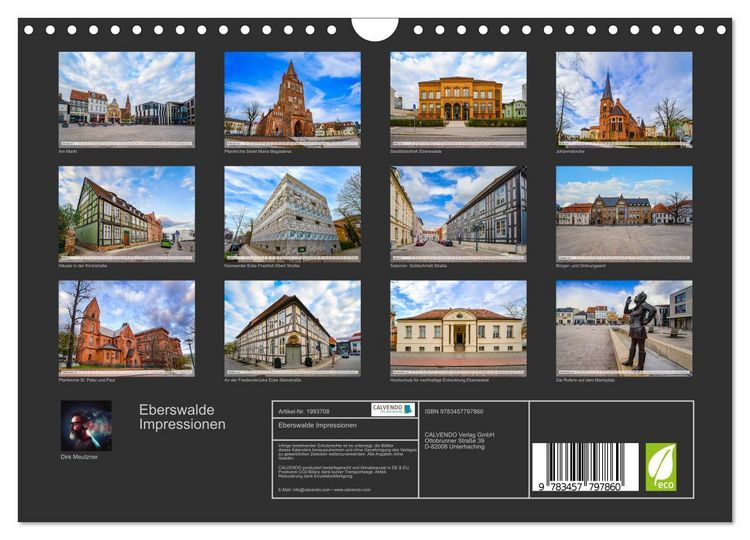 Produktbild: Eberswalde Impressionen (Wandkalender 2026 DIN A4 quer), CALVENDO Monatskalender