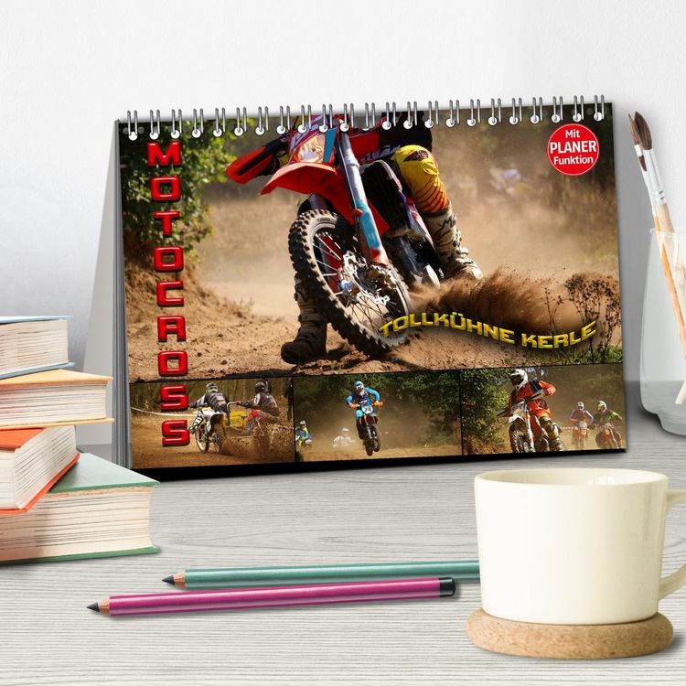 Produktbild: Motocross - tollk&uuml;hne Kerle (Tischkalender 2026 DIN A5 quer), CALVENDO Monatskalender