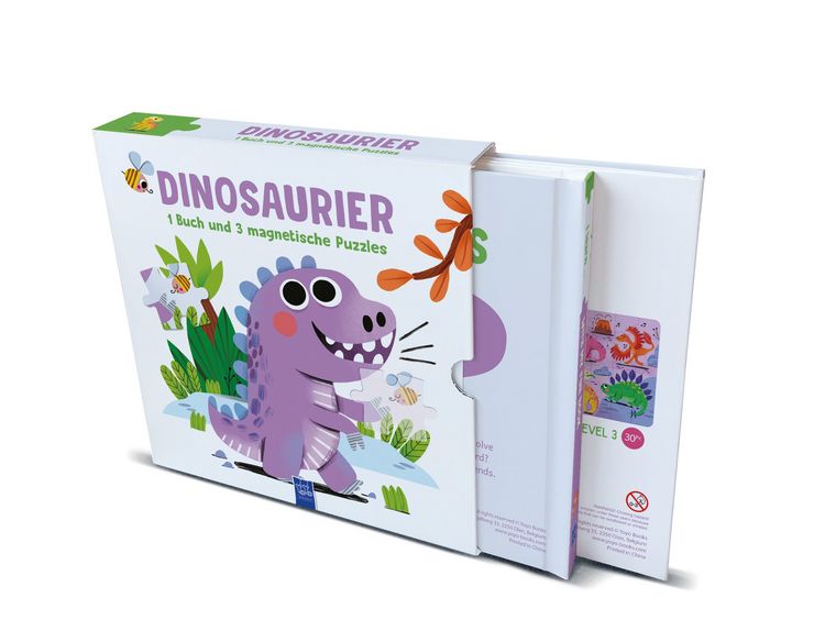 Produktbild: Dinosaurier - 1 Buch und 3 magnetische Puzzles