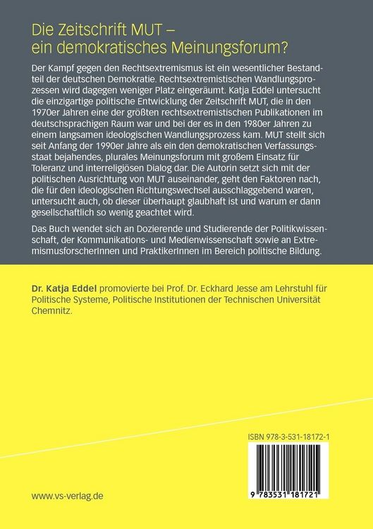 Produktbild: Die Zeitschrift MUT - ein demokratisches Meinungsforum?