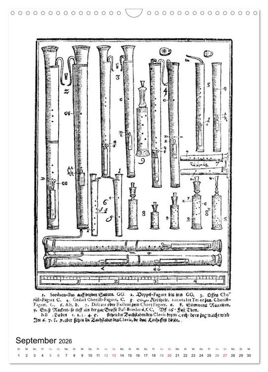Produktbild: Michael Praetorius Syntagma Musicum (Wandkalender 2026 DIN A3 hoch), CALVENDO Monatskalender