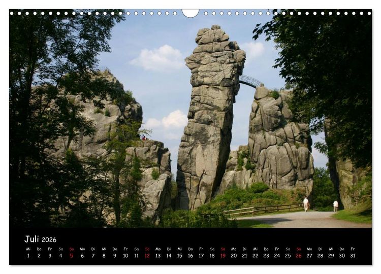 Produktbild: Die Externsteine (Wandkalender 2026 DIN A3 quer), CALVENDO Monatskalender