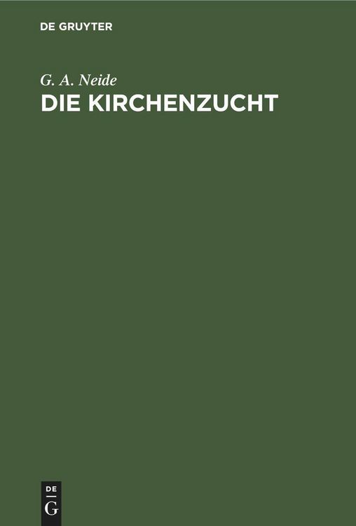 Produktbild: Die Kirchenzucht
