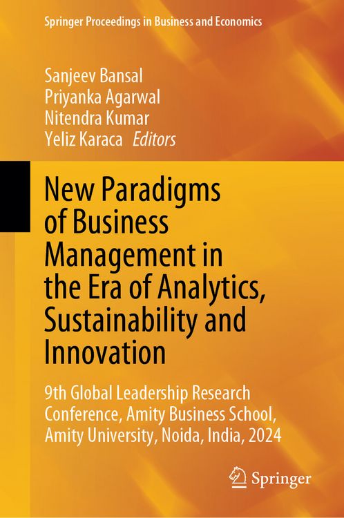 Produktbild: New Paradigms of Business Management in the Era of Analytics, Sustainability and Innovation