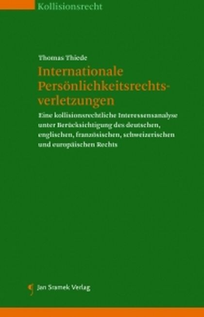 Produktbild: Internationale Pers&ouml;nlichkeitsrechtsverletzungen