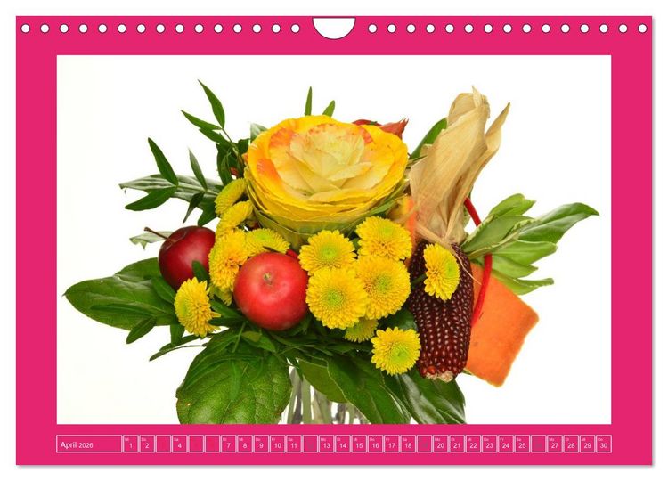 Produktbild: F&uuml;r jeden Monat ein Dankesch&ouml;n an Dich! - 12 Blumenstr&auml;u&szlig;e (Wandkalender 2026 DIN A4 quer), CALVENDO Monatskalender