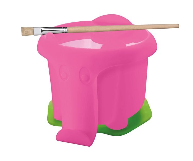 Produktbild: Pelikan Wasserbox Elefant mit Pinselhalter und Wasserkammer, Wasserbecher, pink