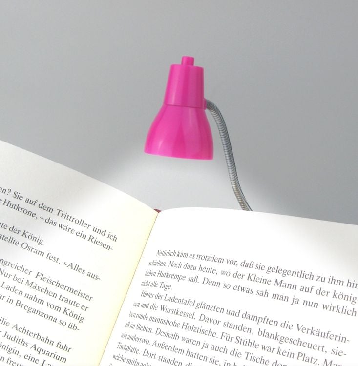 Little Lamp (Pink) - LED Booklight Leselampe - Leselicht - Geschenk für Leser, Buchliebhaber - Deutsche Ausgabe