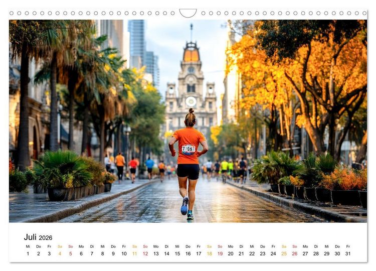 Produktbild: Marathon Power (Wandkalender 2026 DIN A3 quer), CALVENDO Monatskalender