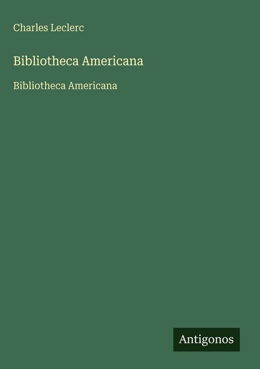 Produktbild: Bibliotheca Americana