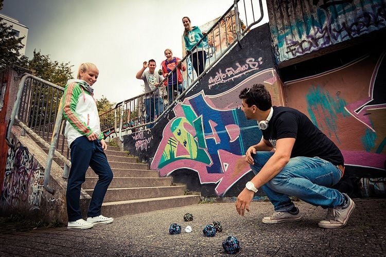 Produktbild: Crossboccia&reg; Familypack Pro 4x3er Set f&uuml;r 4 Spieler Race Arrows