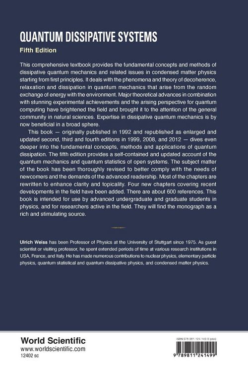 Produktbild: Quantum Dissipative Sys (5th Ed)