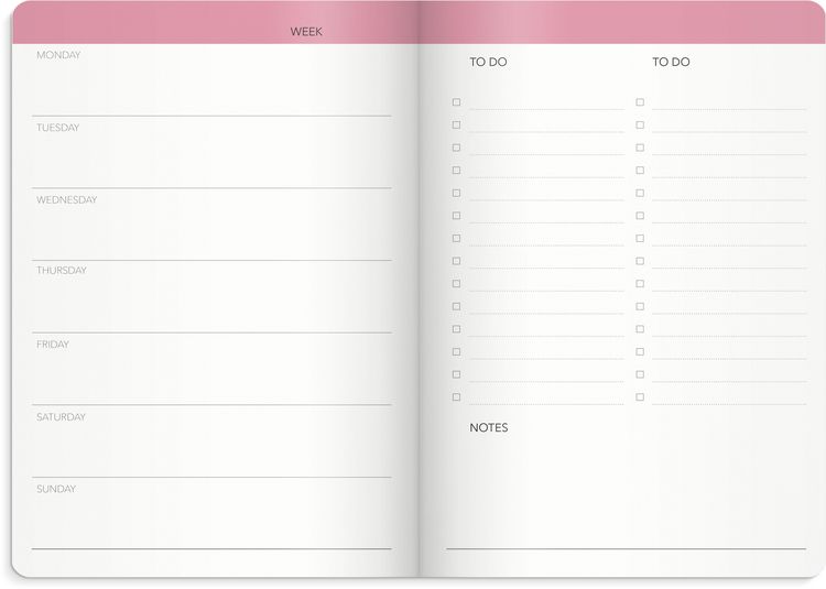 Produktbild: Burde Week Planner undated pink