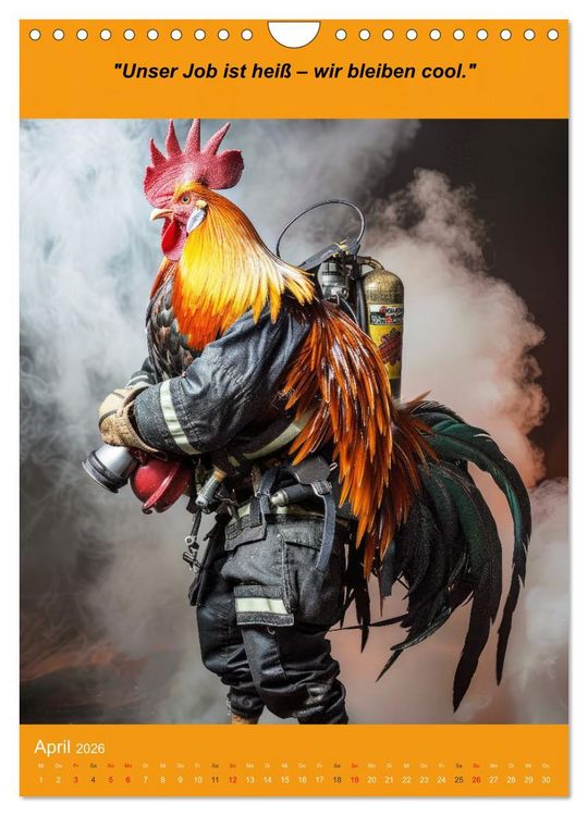 Produktbild: Der tierisch lustige Feuerwehrkalender (Wandkalender 2026 DIN A4 hoch), CALVENDO Monatskalender
