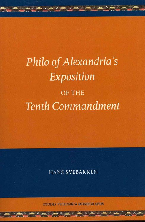 Produktbild: Philo of Alexandria's Exposition of the Tenth Commandment