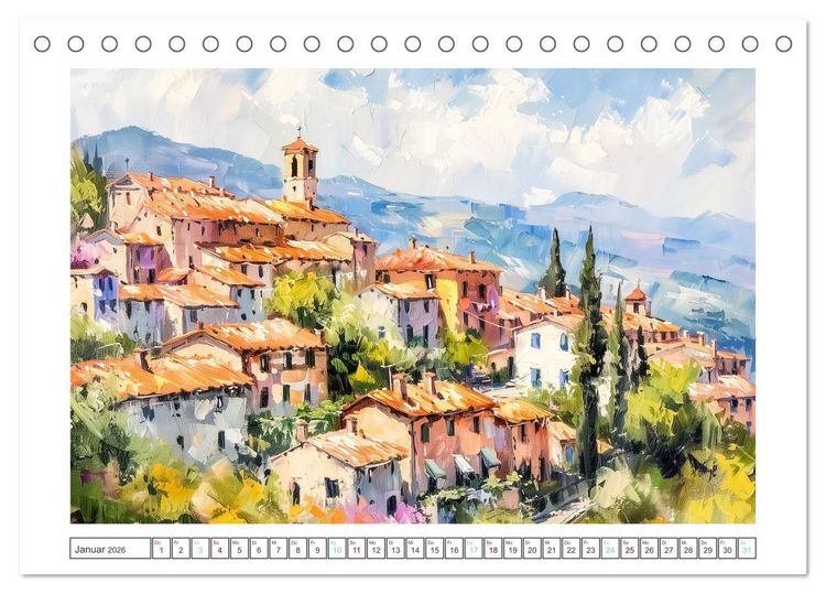 Produktbild: Mediterrane Landschaften (Tischkalender 2026 DIN A5 quer), CALVENDO Monatskalender