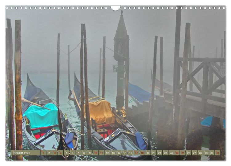 Produktbild: Venedig - Die Lagunenstadt (Wandkalender 2026 DIN A3 quer), CALVENDO Monatskalender