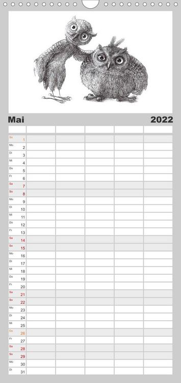 Produktbild: Familienplaner TIERONISCH (Wandkalender 2022 , 21 cm x 45 cm, hoch)
