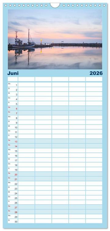 Produktbild: Familienplaner 2026 - Osteeinsel Poel mit 5 Spalten (Wandkalender, 21 x 45 cm) CALVENDO