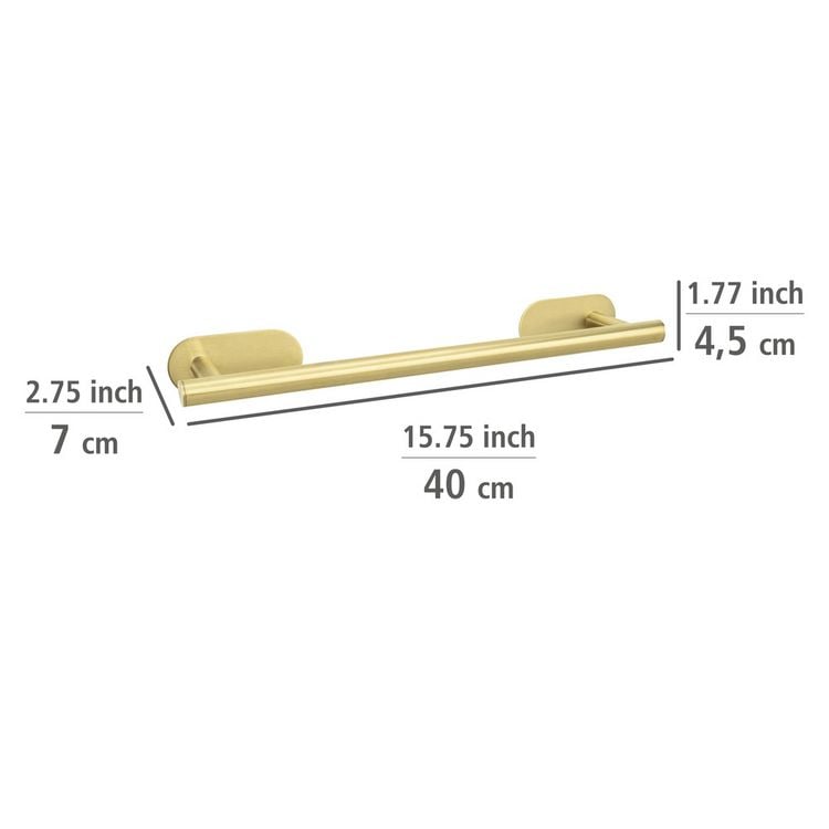 Produktbild: Turbo-Loc&reg; Badetuchstange Mod. Orea Gold, 40 cm, Befestigen ohne bohren