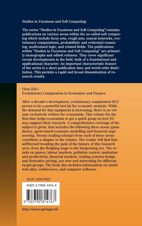 Produktbild: Evolutionary Computation in Economics and Finance