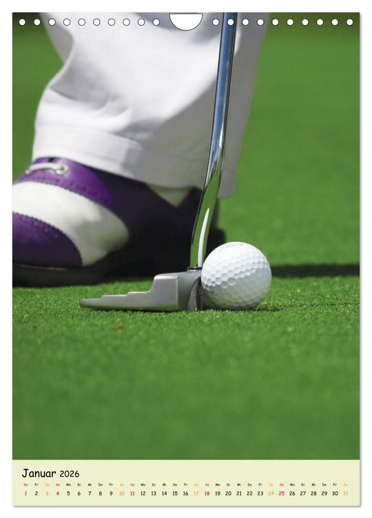 Produktbild: Golf Leidenschaft (Wandkalender 2026 DIN A4 hoch), CALVENDO Monatskalender